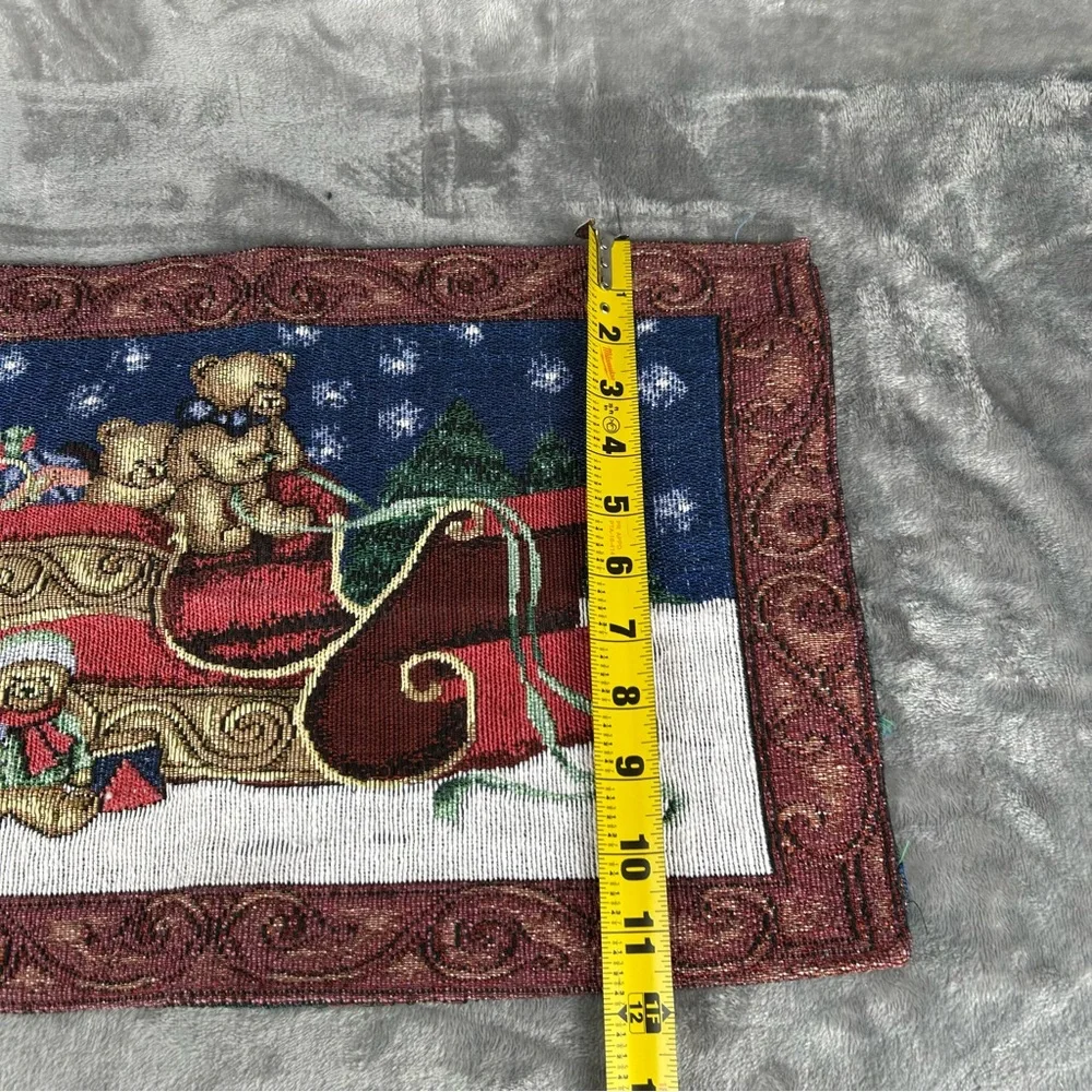 VTG Travis Spencer Tapestry Placemats Christmas Holiday Sleigh Bears Set of‎ 6